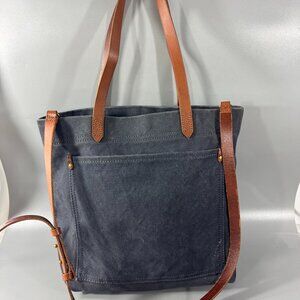 Madewell Blue Canvas Medium Transport Tote